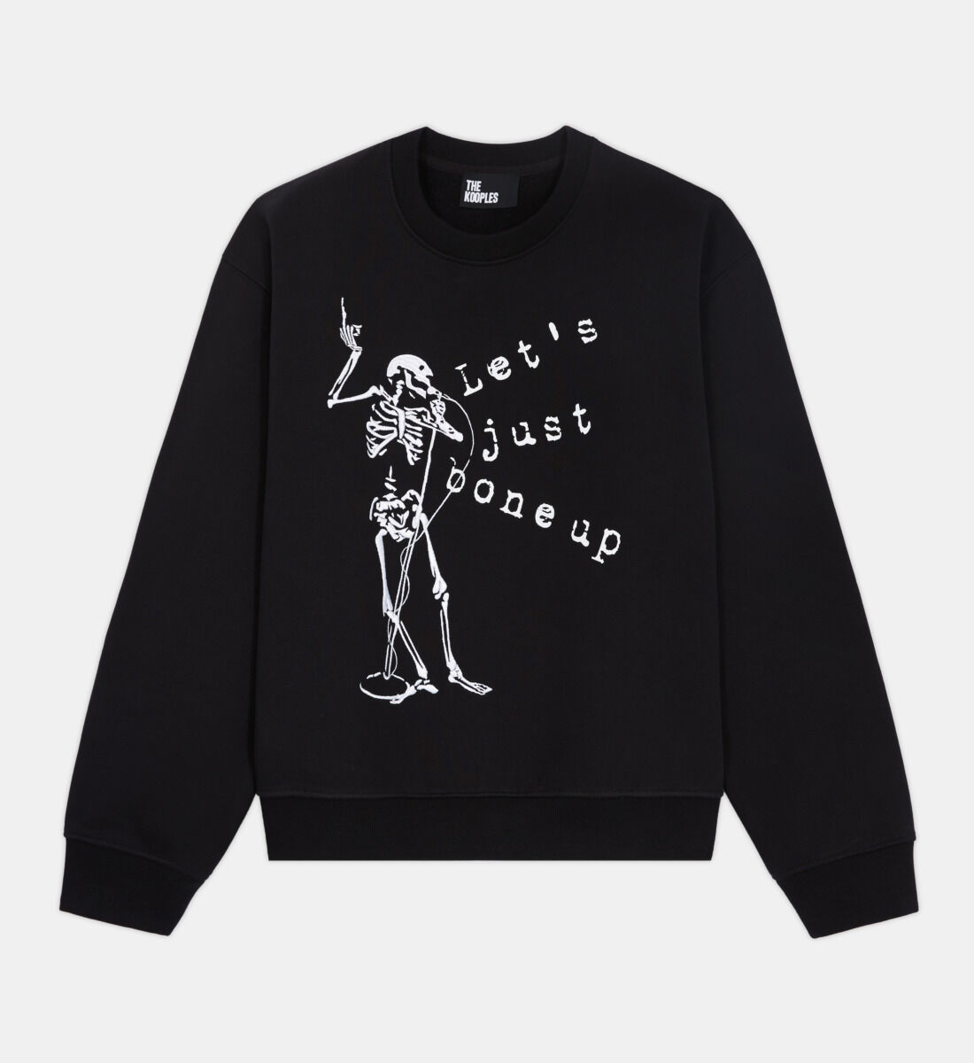 Black screen print sweatshirt The Kooples US