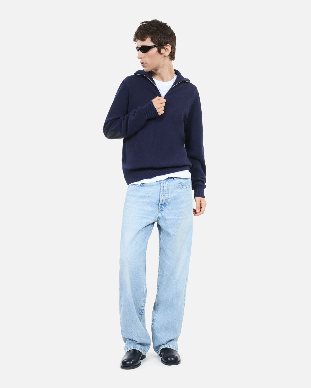 The Kooples MEN NAVY navy blue wool sweater