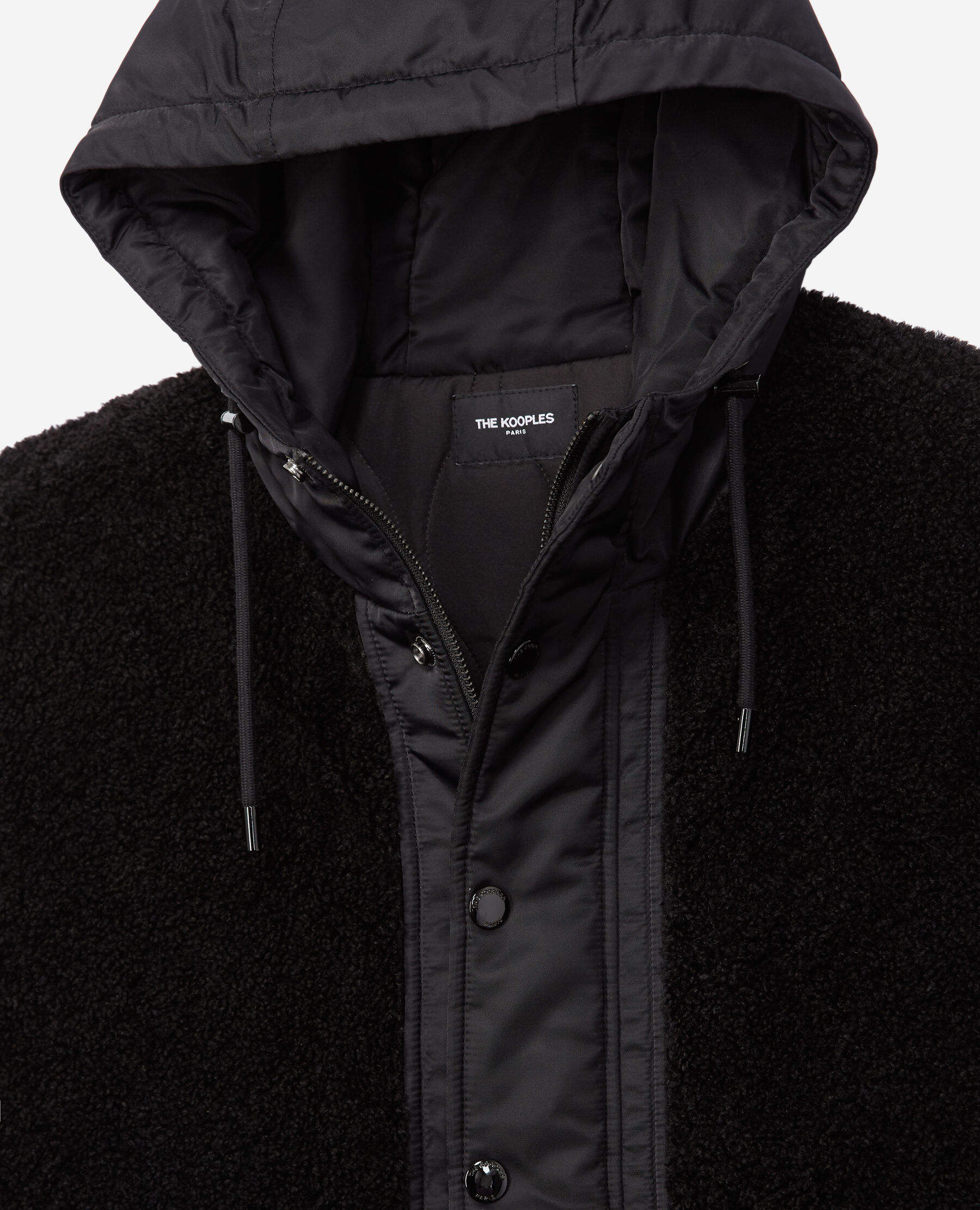 Veste effet mouton noir deals