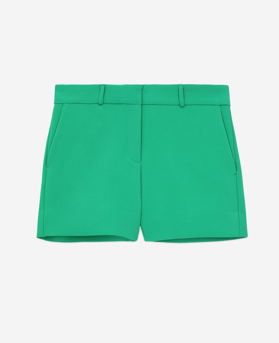 The Kooples FEMME GREEN short tailleur vert en cr&ecirc;pe