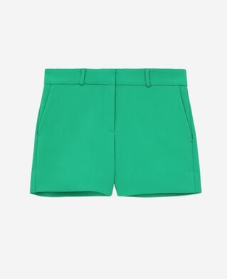 The Kooples FEMME GREEN short tailleur vert en cr&ecirc;pe