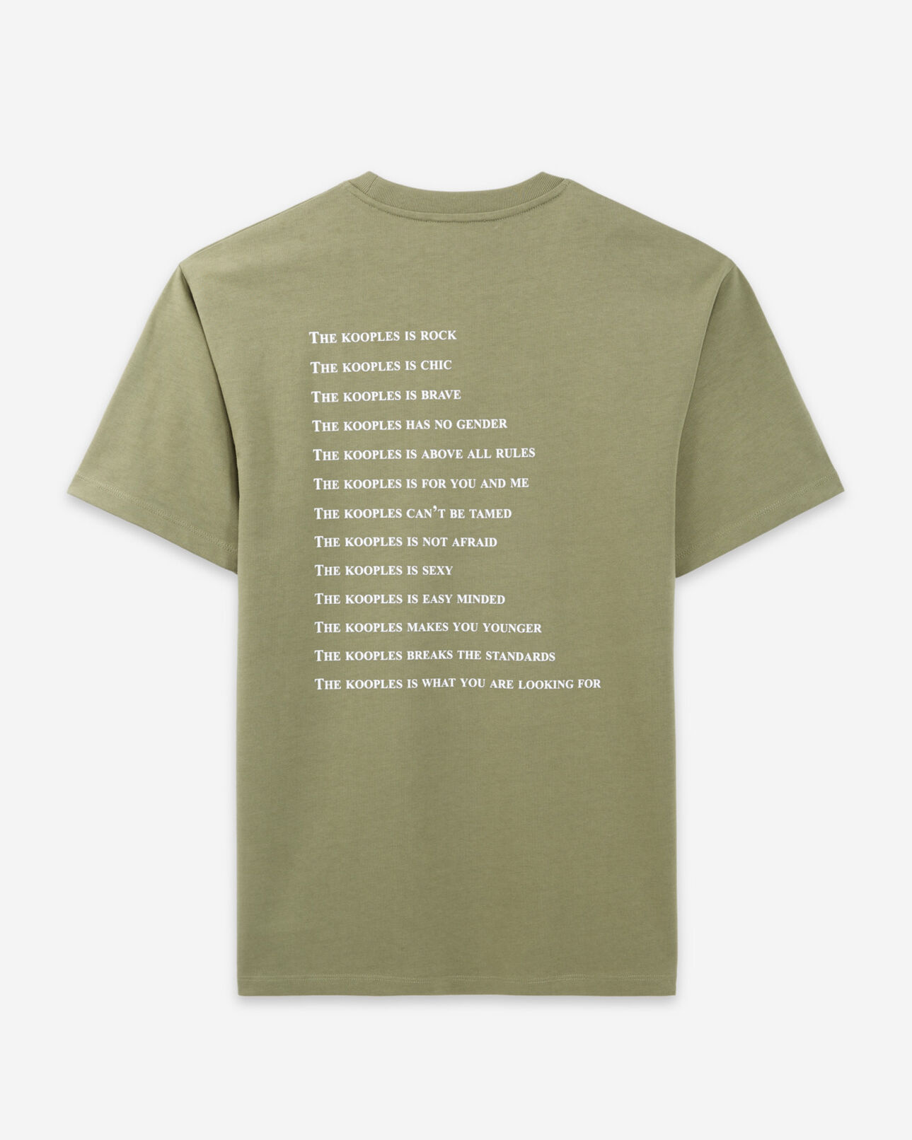 The Kooples HOMME KAKI t-shirt kaki coton imprimé what is