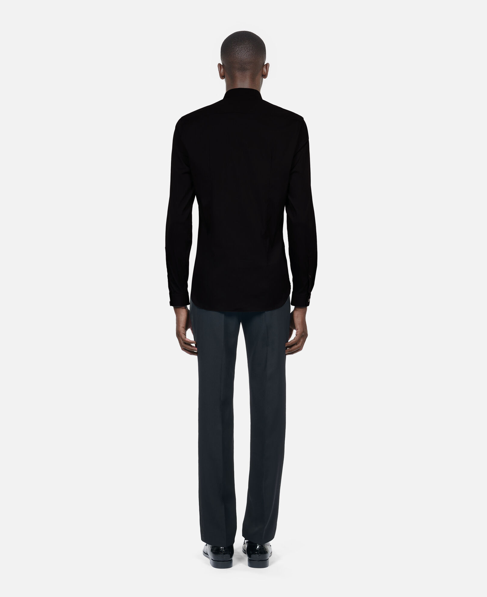 The Kooples MEN BLACK black poplin shirt