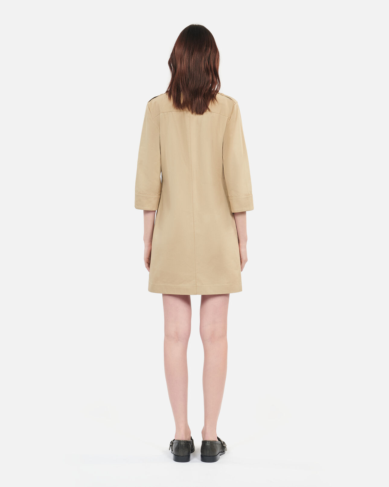 The Kooples WOMEN BEIGE short beige safari dress