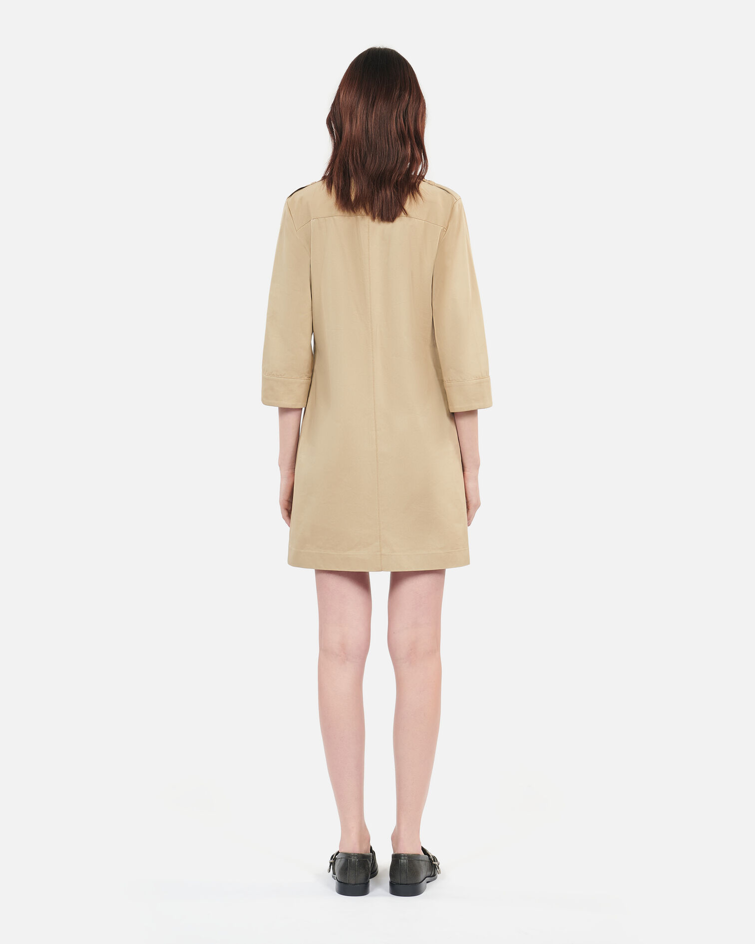 Short beige safari dress, BEIGE, hi-res image number null
