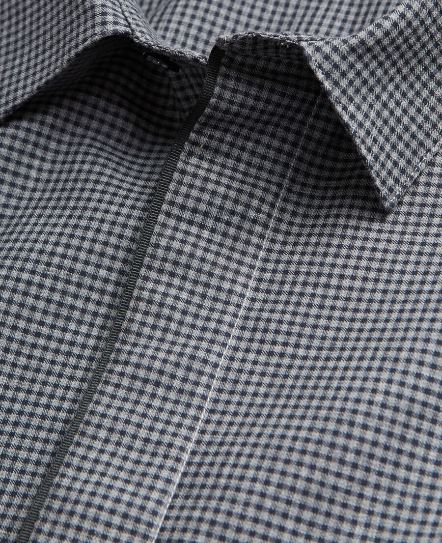 black shirt with classic collar