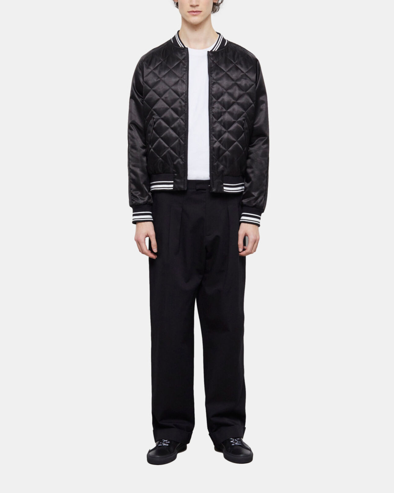 The Kooples MEN BLACK embroidered black jacket