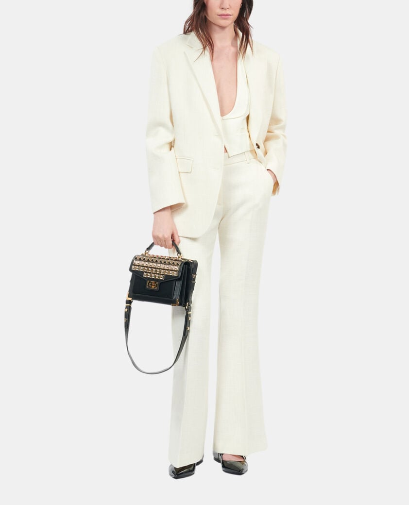The Kooples WOMEN ECRU ecru suit jacket