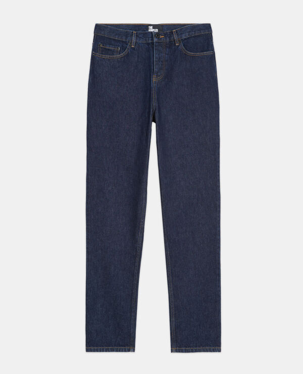 jean droit bleu