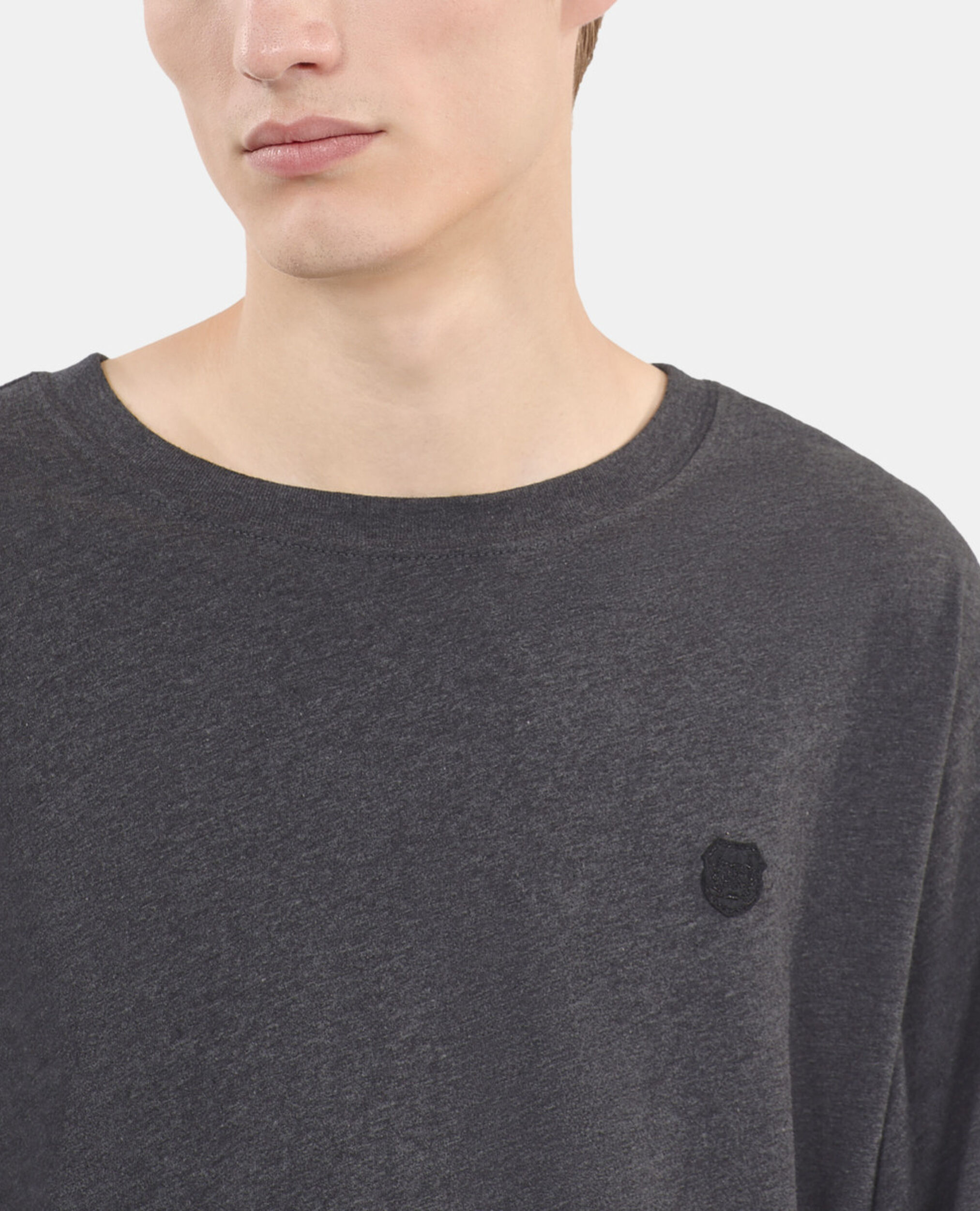 Langärmeliges, graues T-Shirt, ANTHRACITE MELANGE, hi-res image number null