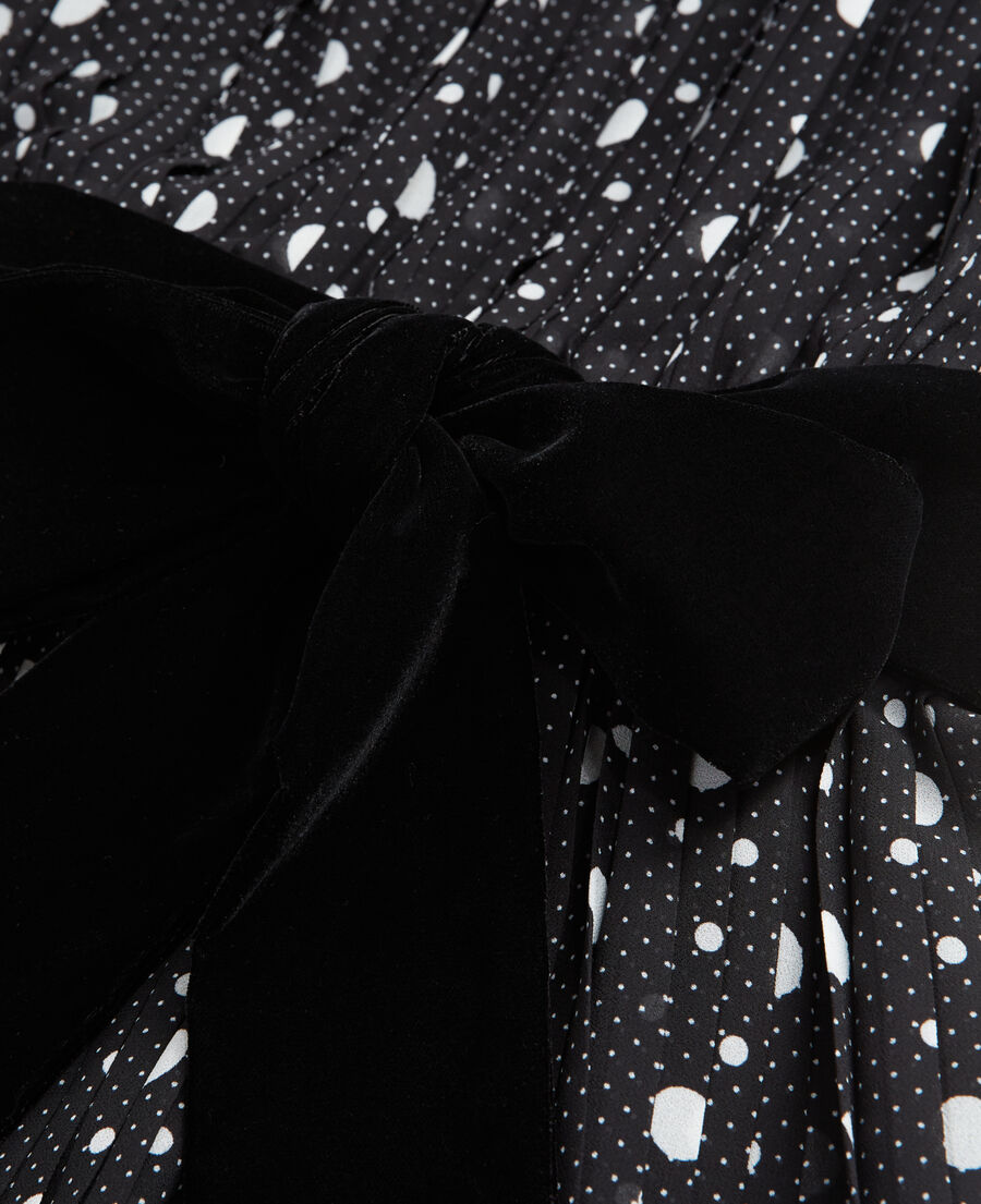 The Kooples FEMME BLACK-ECRU robe longue imprimée