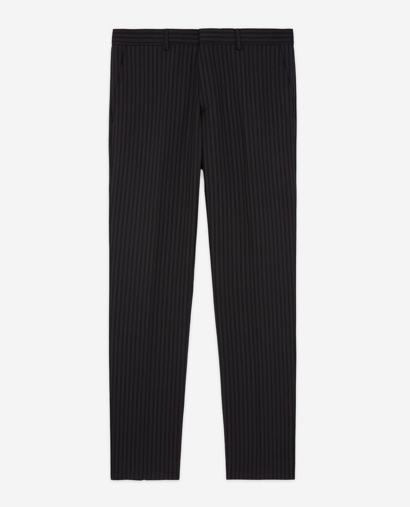 The Kooples MEN BLACK GREY striped wool suit pants