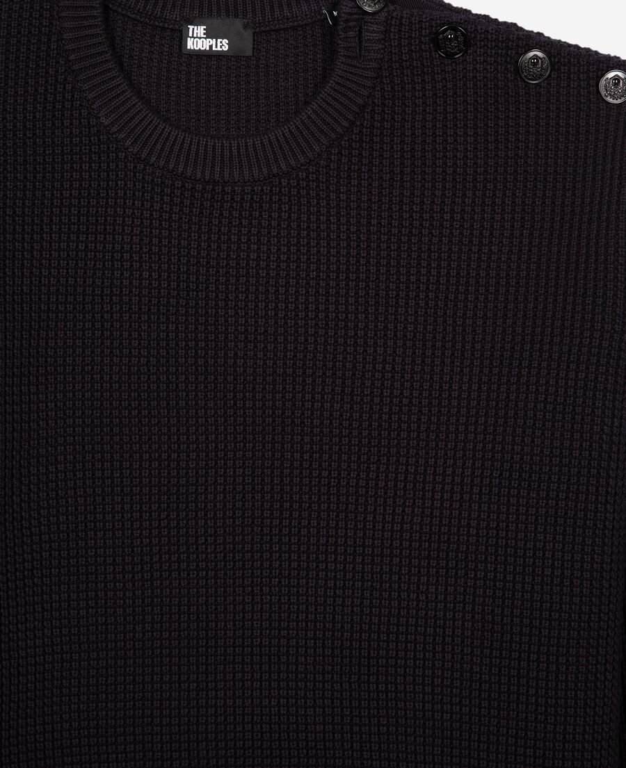 The Kooples H DARK NAVY navy button sweater