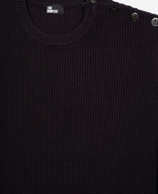 The Kooples H DARK NAVY navy button sweater