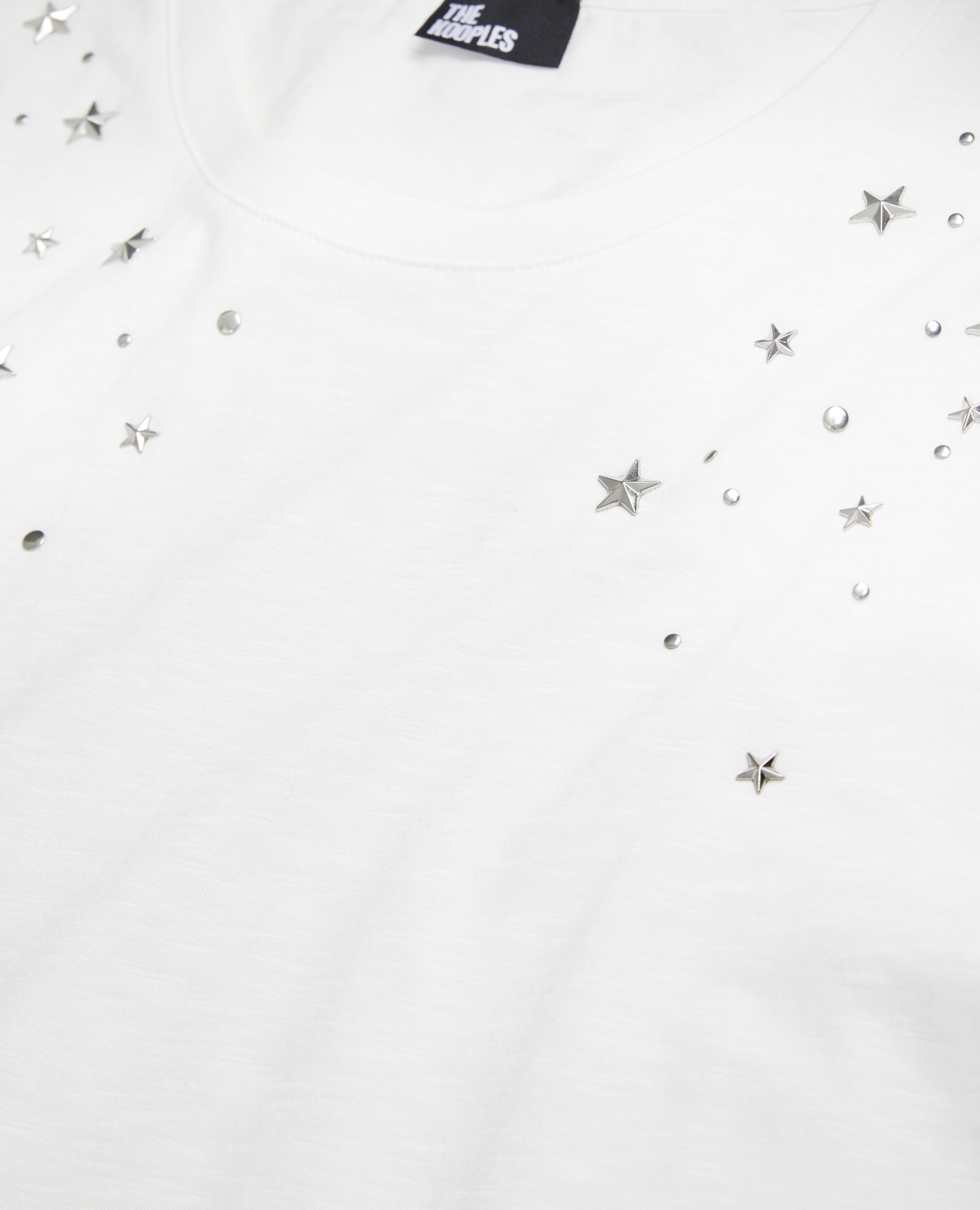 Women's white t-shirt with stars, WHITE, hi-res image number null