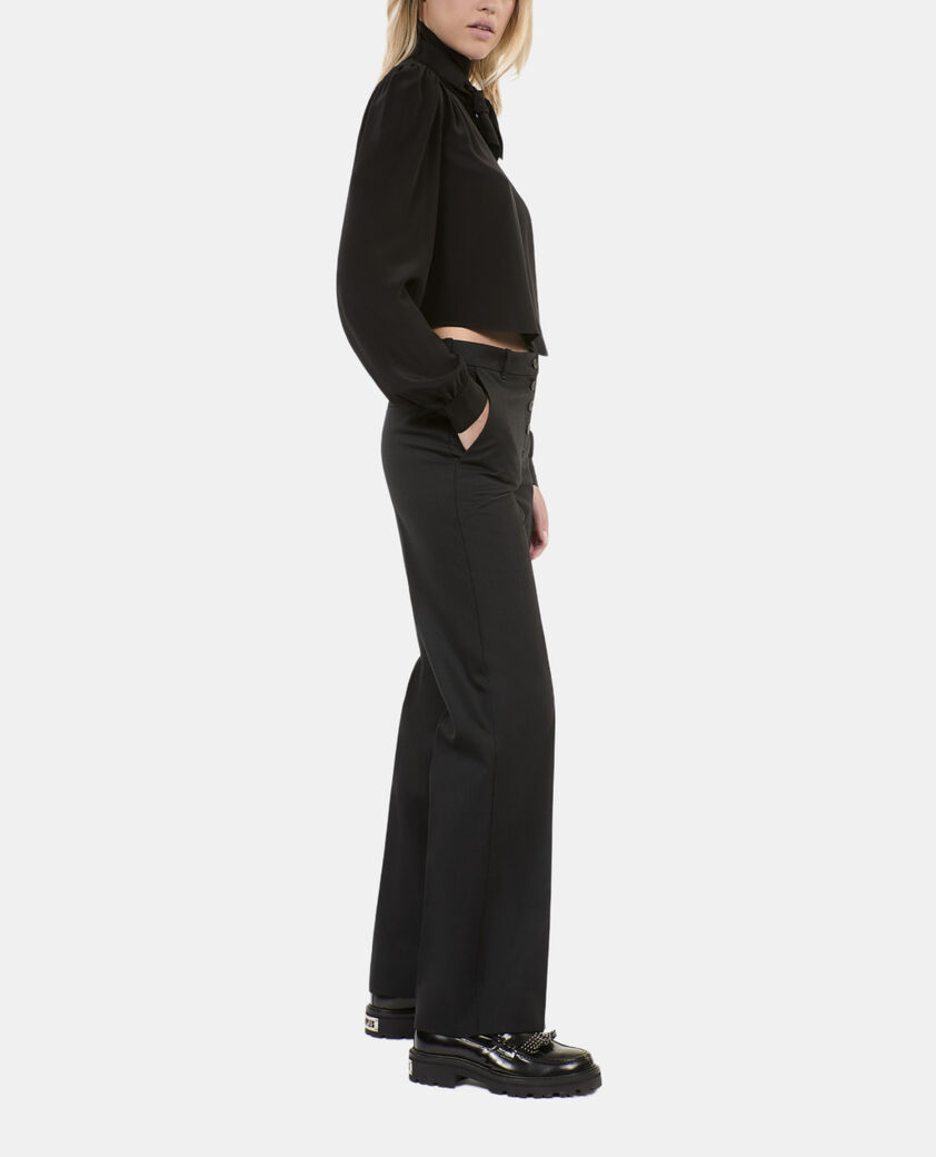 The Kooples MUJER BLACK pantal&oacute;n recto negro