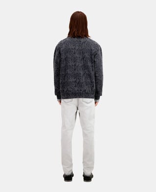 The Kooples MEN BLACK WASHED men's printed sweatshirt