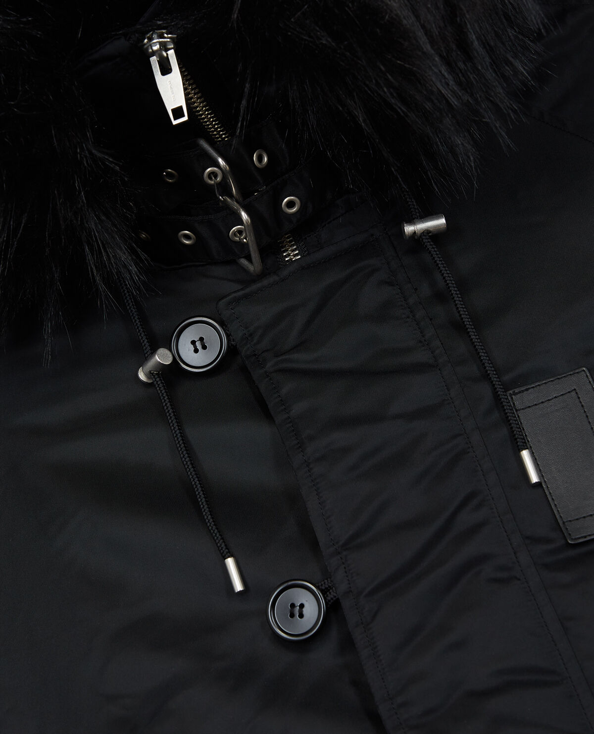 Long black parka jacket on sale