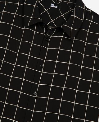 The Kooples HOMME BLACK WHITE chemise &agrave; carreaux noire