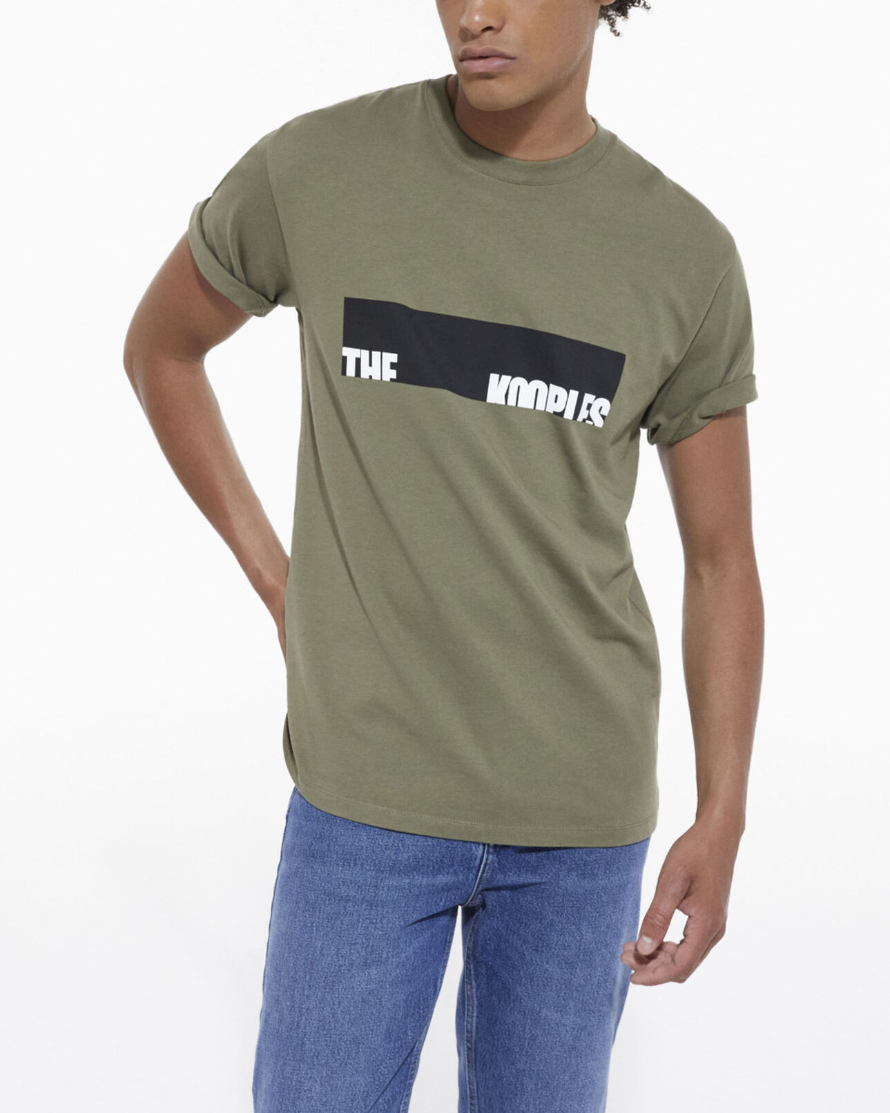 The Kooples MEN OLIVE NIGHT khaki t-shirt