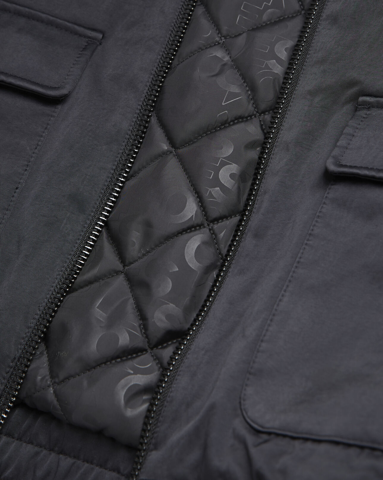 The Kooples WOMEN BLACK black satin bomber jacket with detachable sleeves