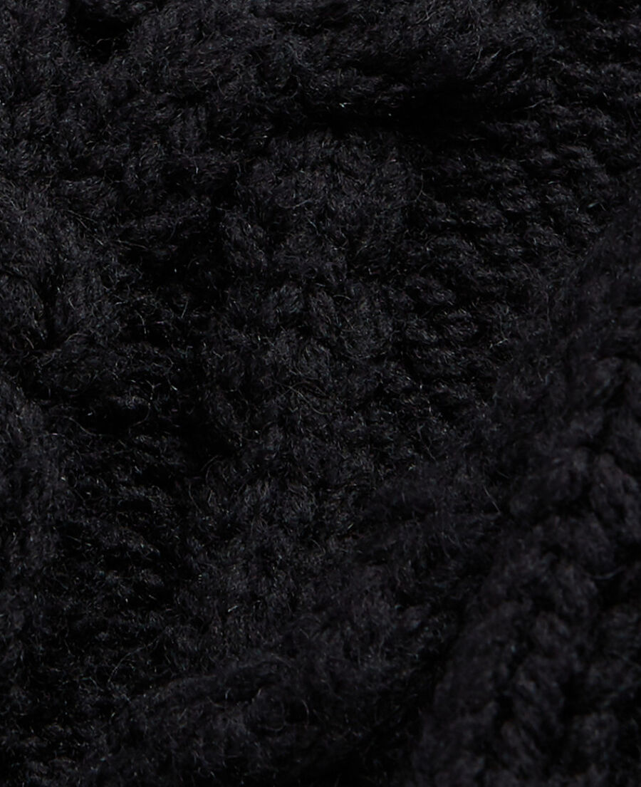 black wool sweater