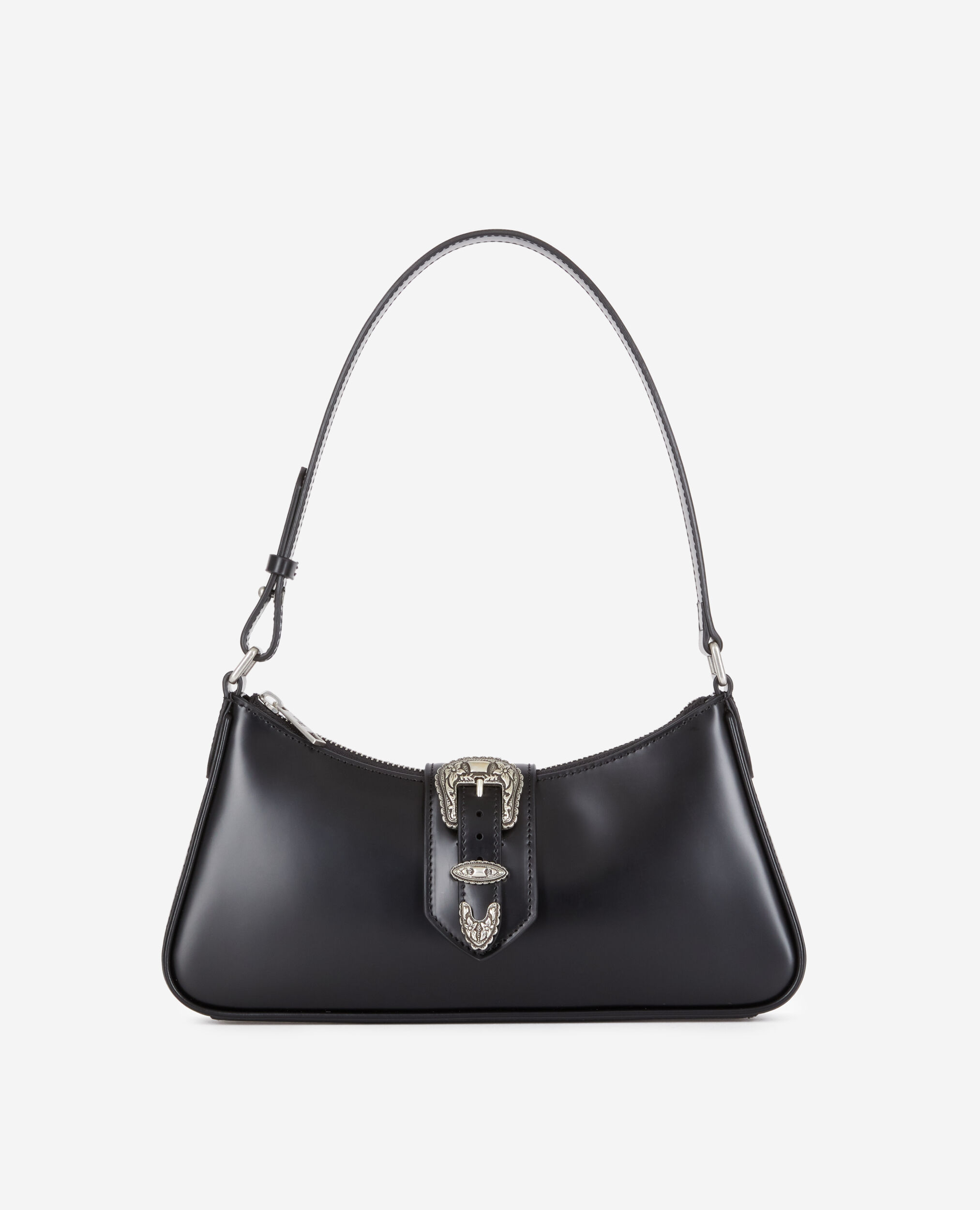 The Kooples Buckle Baguette Bag - Black