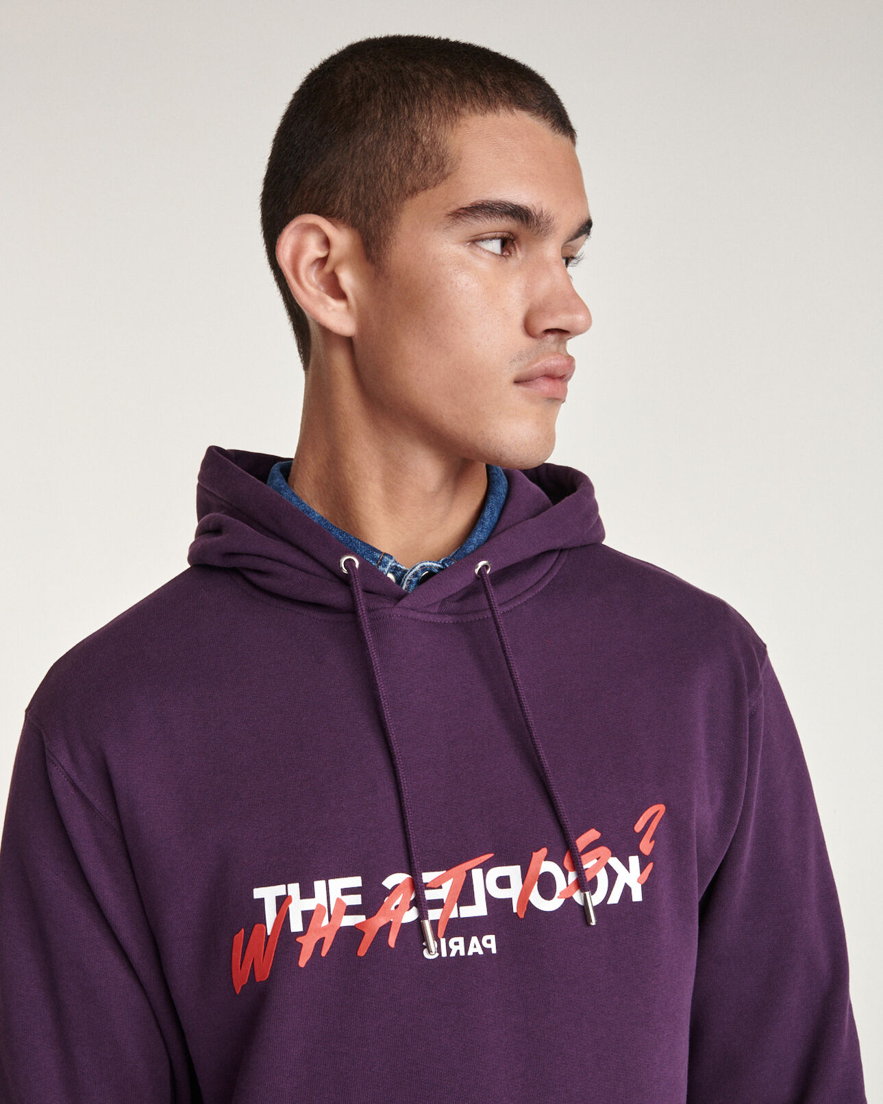 The Kooples HOMME PURPLE sweat violet sérigraphie what is