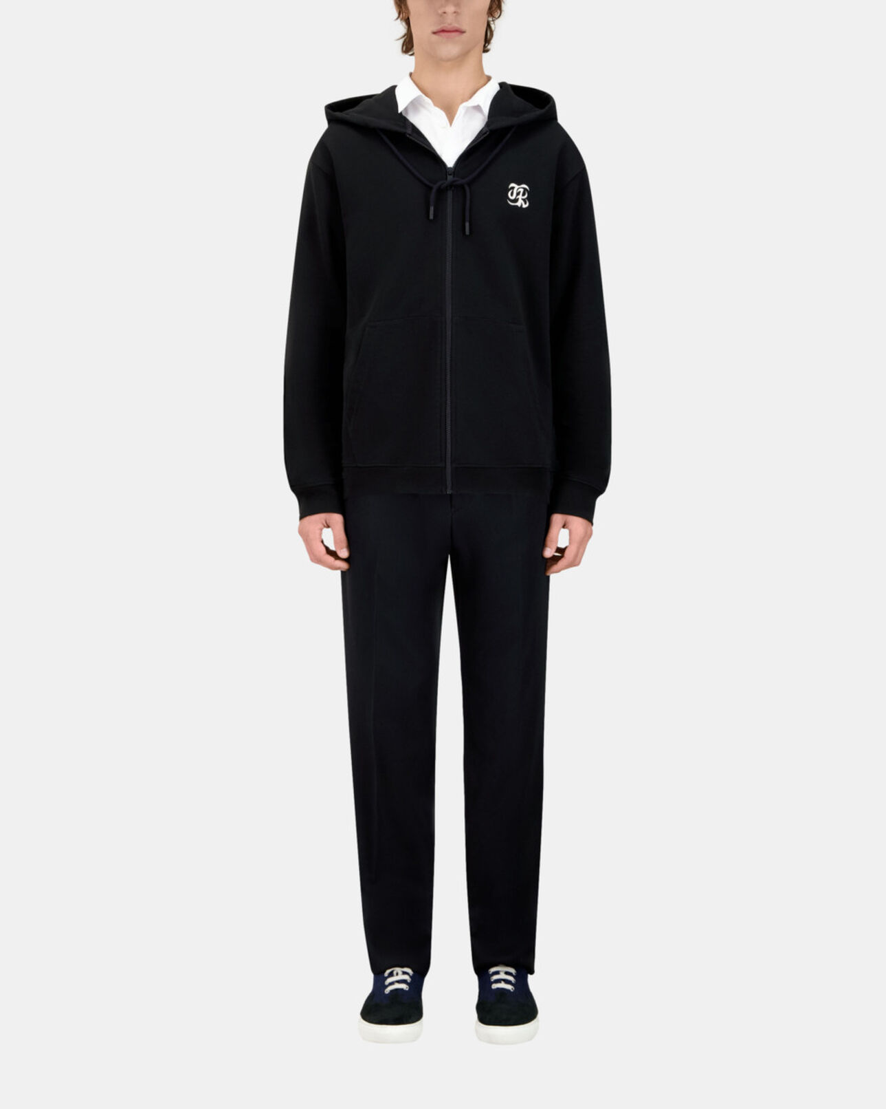The Kooples MEN BLACK black hoodie with dragon embroidery