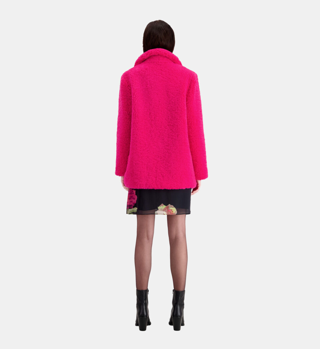 Manteau clearance fourrure rose