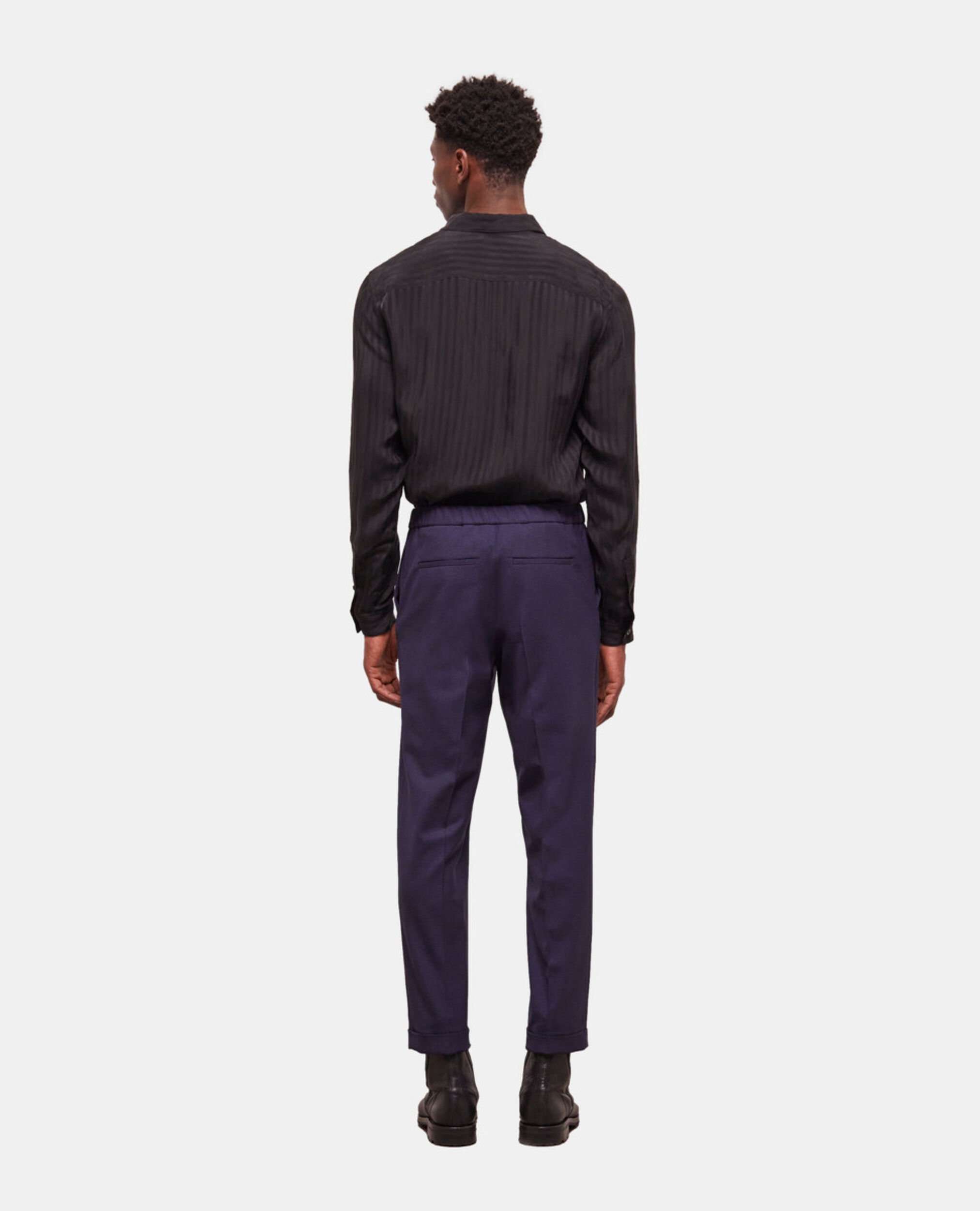 Houndstooth wool suit pants, BLACK / NAVY, hi-res image number null