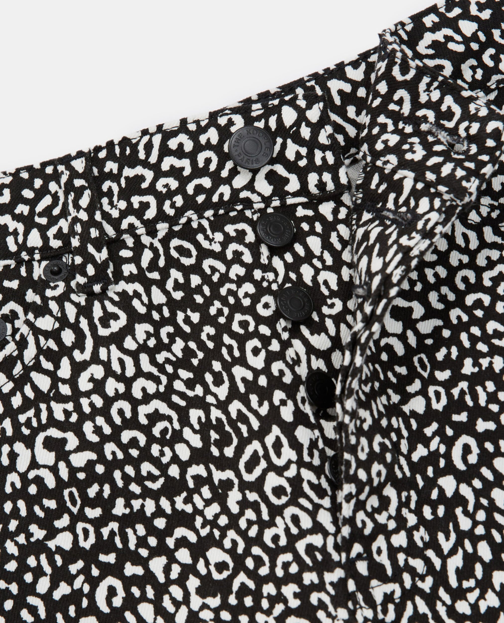 Slim-fit leopard-print jeans, BLACK, hi-res image number null