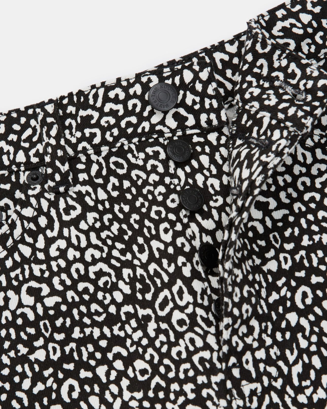 The Kooples MUJER BLACK vaqueros slim leopardo
