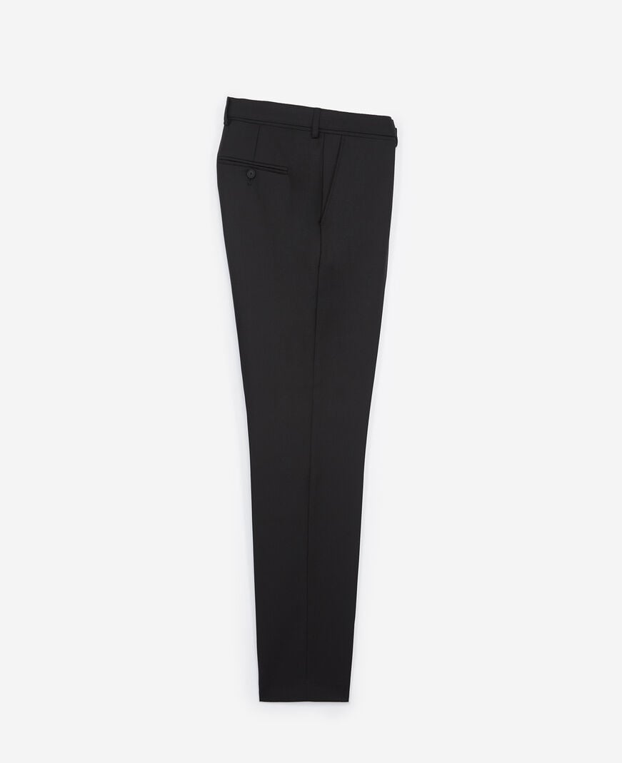 The Kooples MEN BLACK black wool fitted suit trousers