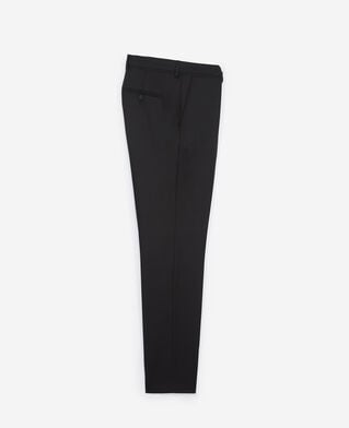 The Kooples MEN BLACK black wool fitted suit trousers