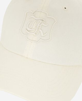 The Kooples MIXED ECRU embroidered ecru blazon cap