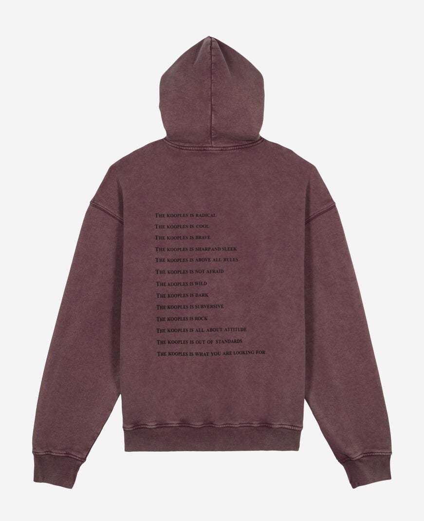 The Kooples HOMME FIGUE sweatshirt à capuche what is bordeaux