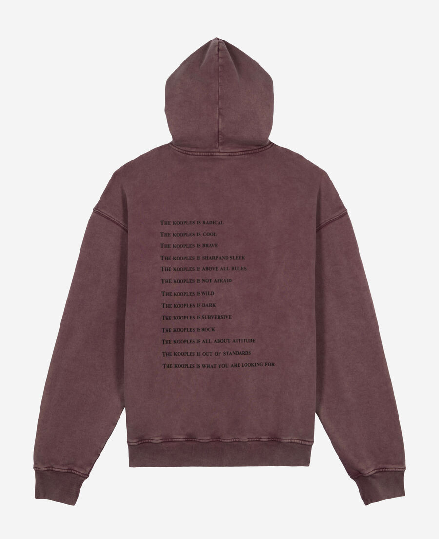 The Kooples H FIGUE what is bordeaux hooded sweatshirt