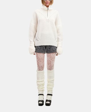 The Kooples FEMME ECRU pull écru en laine mélangée