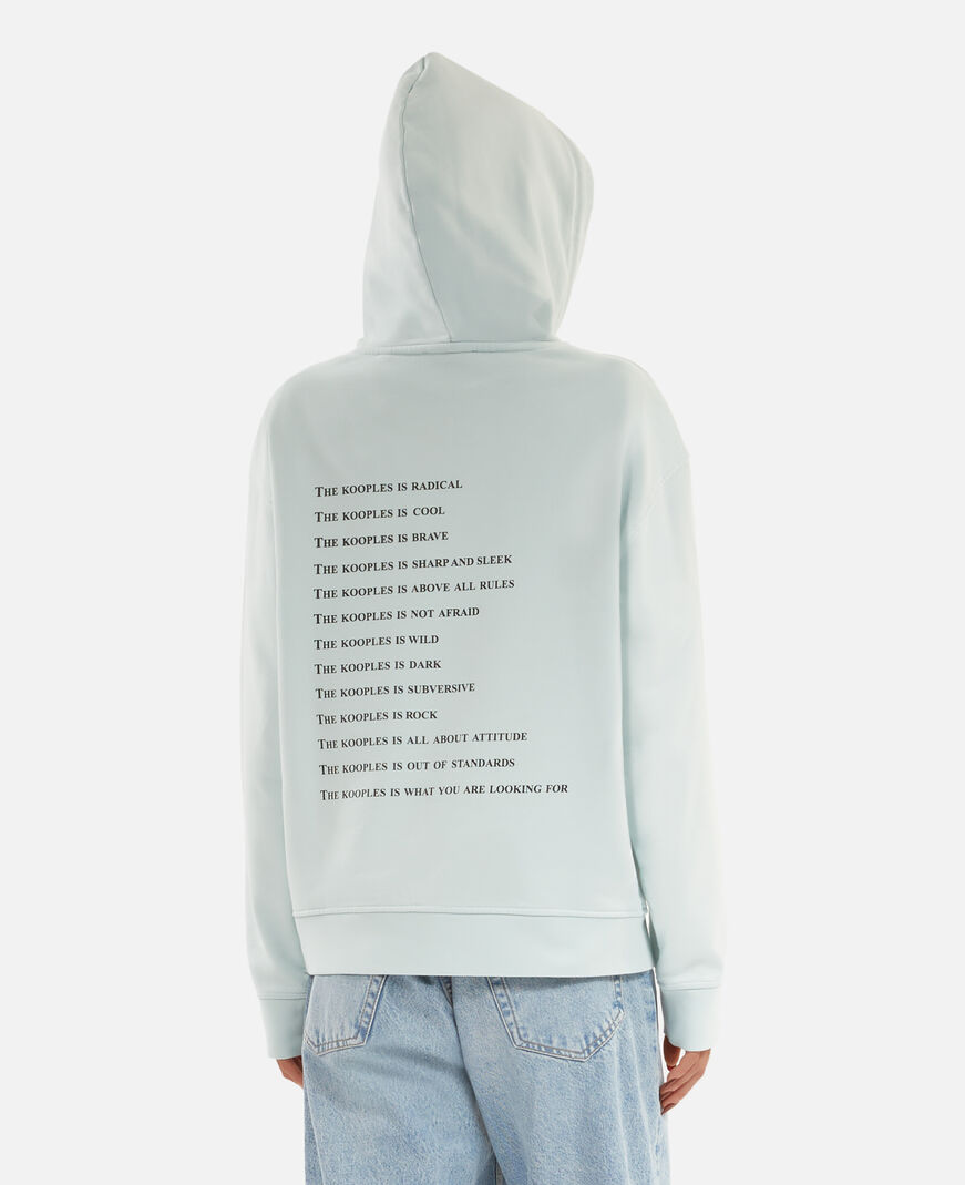 The Kooples WOMEN BABY BLUE what is hoodie light blue