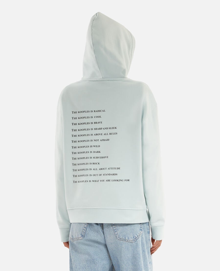The Kooples WOMEN BABY BLUE what is hoodie light blue