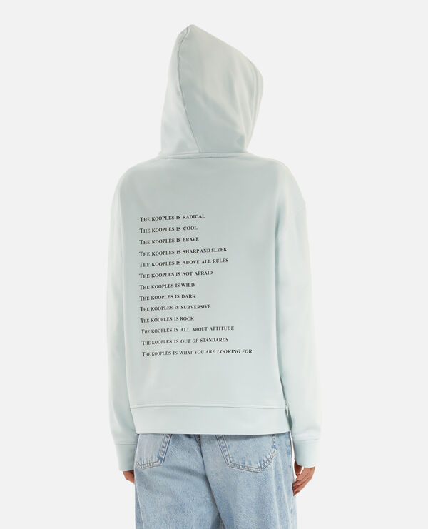 The Kooples FEMME BABY BLUE sweatshirt à capuche what is bleu clair