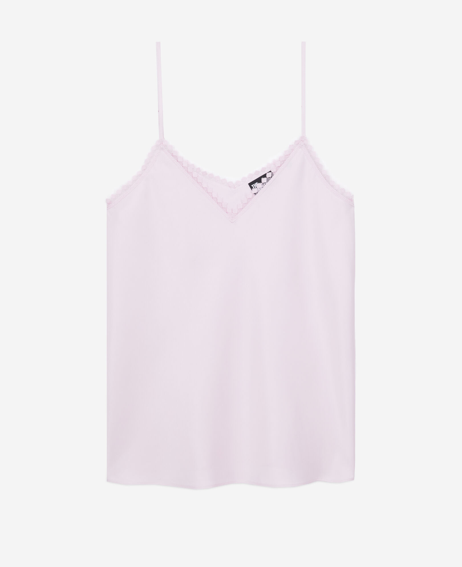 The Kooples MUJER PALE PINK camiseta interior rosa detalles encaje