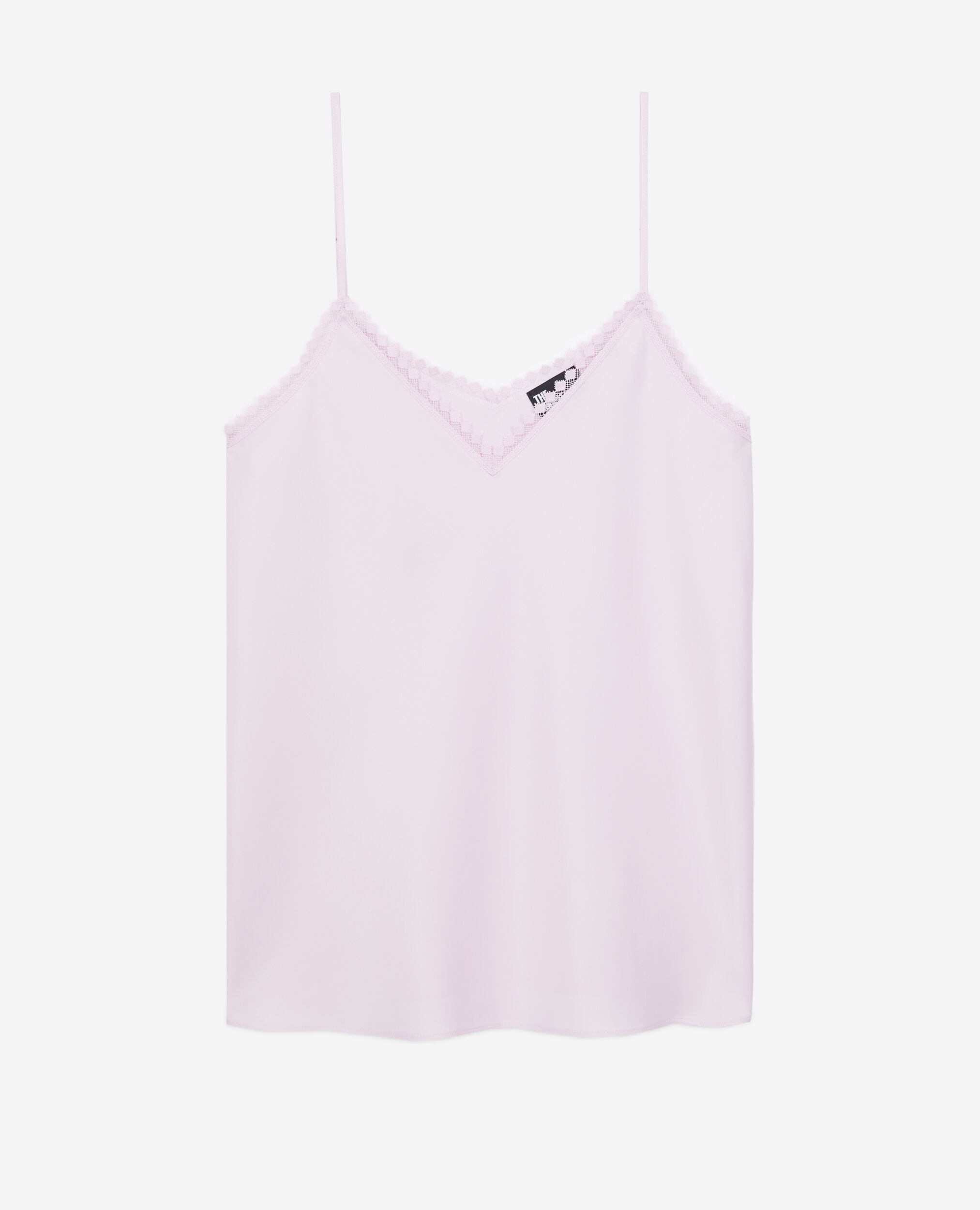 Camiseta interior rosa detalles encaje, PALE PINK, hi-res image number null