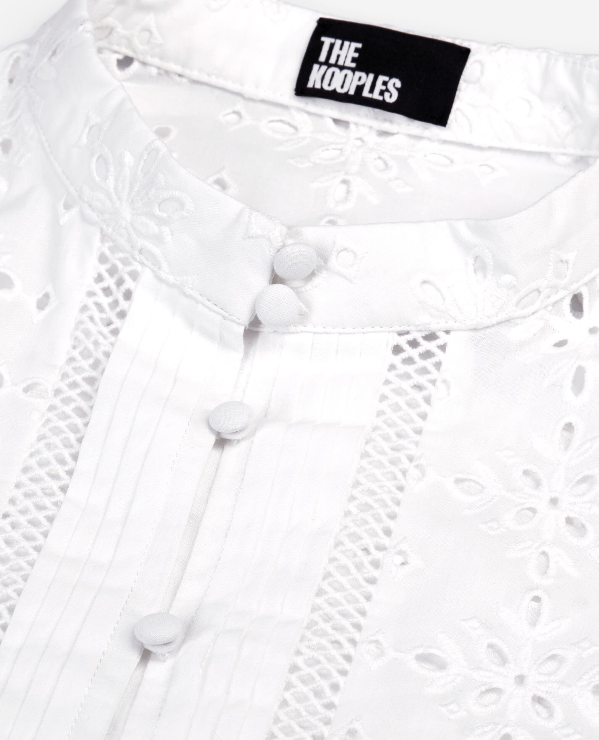 White shirt with English embroidery, WHITE, hi-res image number null