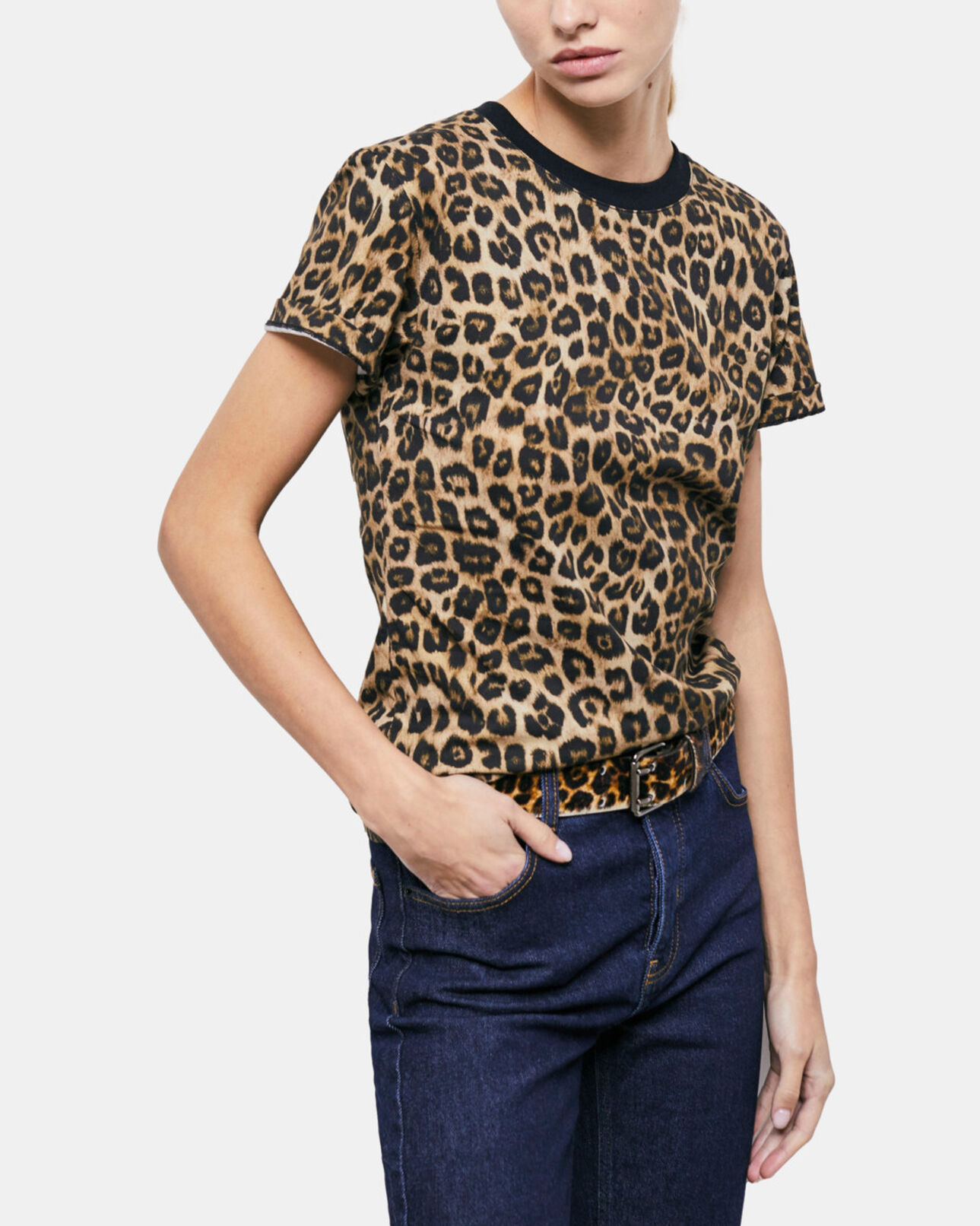 The Kooples FEMME LEOPARD t-shirt femme léopard