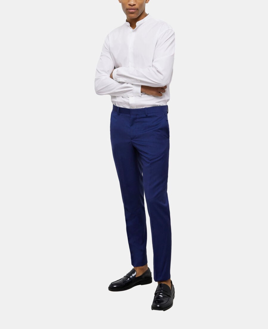 The Kooples HOMBRE NAVY pantalón traje micromotivo azul marino