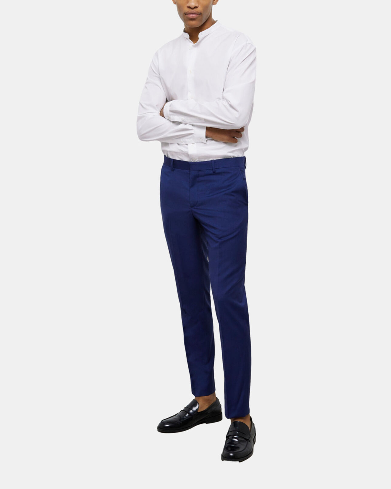 The Kooples MEN NAVY navy blue suit pants with micro motif