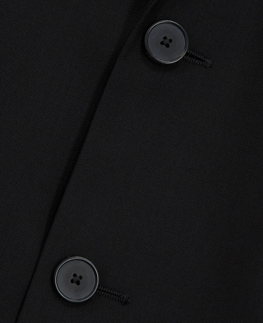 veste de costume en laine noire