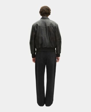 The Kooples HOMME DARK BROWN blouson en cuir marron